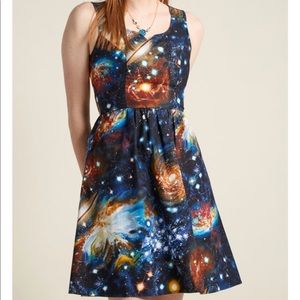 Space dress with sweetheart neckline
